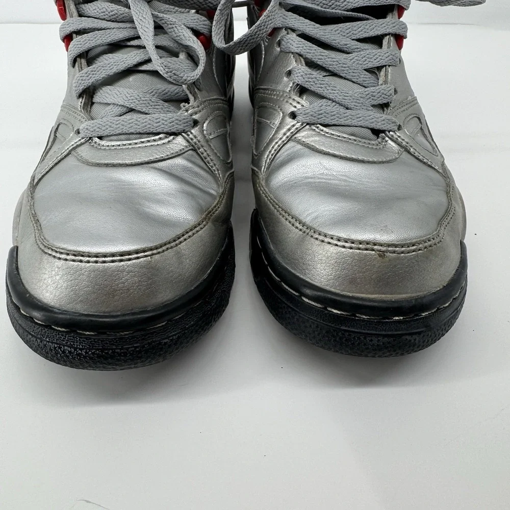 Nike Air Flight 2013 Silver Red High Top Sneakers Women's 10 Basketball Shoes